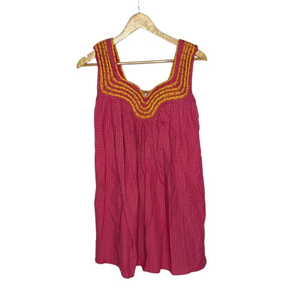 NWT Anthropologie Let Me Be Swing Tunic Mini Dress pink/yellow xxs - Picture 4 of 15